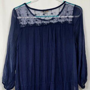 Blue dress, XS, silk, Prontomoda Guisy, made in Italy